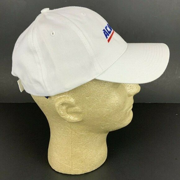 AC Delco Hat Cap White Embroidered Unisex One Size Adjustable Auto Parts Racing - Picture 3 of 7